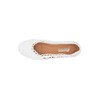 Elara Chunkyrayan Women's Comfortable Slip-On Lace Ballet Flats, White