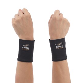 手首サポーター リストスリーブ 手首 サポーター 手首用 筋トレ テニス ゴルフ 着圧 薄手 左右兼用 大きいサイズ 【2個セット】 FCH-1 (M)