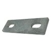 Slotted backing plate for M12 U-bolt (107-137 mm ID) Galvanised