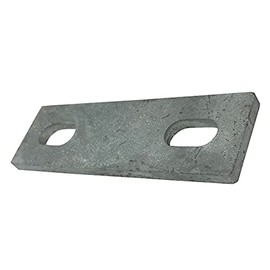Slotted backing plate for M12 U-bolt (107-137 mm ID) Galvanised Mild Steel - Pack Size : 1