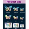 36 pcs 3D Butterfly Wall Decor Stickers,3 Styles Brilliant silver