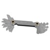 Marhynchus 2pcs Imperial Thread Gauge 55°+Metric60° Stainless Steel Screw Step