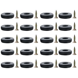 ANTHYTA Furniture Gliders,20 Pcs Chair Feet Leg Floor Protector Pad EFLON Moving Sliders with Screw Feet Great Sliders Easy Gliders for Legs of Chairs Tiled,Laminate,Hardwood Floors(Round)