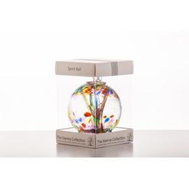 Sienna Glass Spirit Ball, Multi-Colour Pink, 11 x 11 x 14 cm