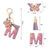 CHUQING Keychain Letter E Initial Letter Key Ring Butterfly Keychains