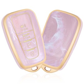 YALNORVA for Toyota Key Fob Cover, Key Fob Case Cover Fits for Toyota Highlander RAV4 Camry Corolla 4 Runner Avalon C-HR Prius GT86 Tacoma Car Accessories Smart Key