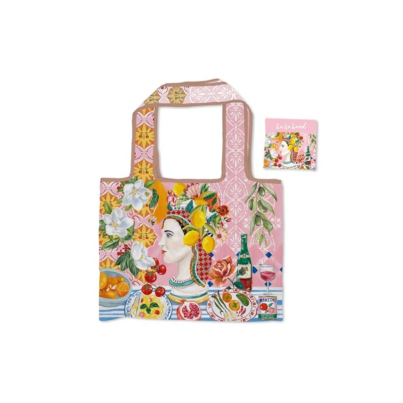 Foldable Shopping Bag, Illustrated Shopper, 47 x 35 cm, 15kg