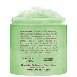Brooklyn Botany Green Tea Honey Sugar Scrub for Body 10 oz – Deeply Hydrating and Gently Exfoliating Body Scrub for Women and Men – Moisturizing and Nourishing the Skin