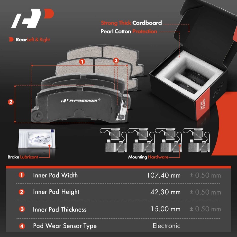 A-Premium Front Vented & Rear Solid Disc Brake Rotors +