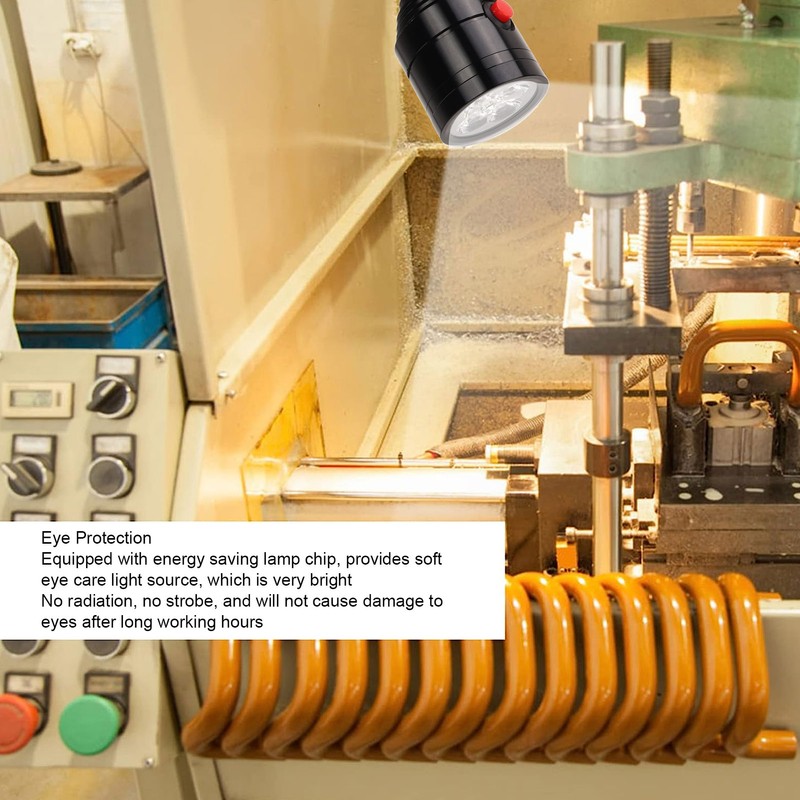 LED Machine Tool Lamp Magnetic Base Flexible Gooseneck 900LM Metal