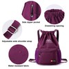 EXEREDGE Drawstring Backpack for Women Men Sport Gym Bag Water