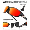 QALLY Polarized-Sunglasses-Men Sports Mens-Sunglasses: Sun-Glasses with UV400 Protection for Driving