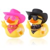 Fukaisu 2pcs Novelty Rubber Ducks, Cool Rubber Ducky with Sunglasses,