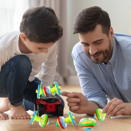 Light Up Spinning Tops for Kids, LED Light Up Flashing UFO Spinning Tops Gyroscope Novelty Bulk Stocking Stuffers for Birthday Party Favors Games Presents (16 Pieces)