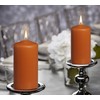BOLSIUS 4 Orange Pillar Candles - 3x6 Inches - Individually