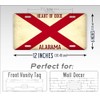 Alabama Flag Heart of Dixie License Plate Textured AL State