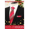 HISDERN Men's Christmas Neckties Festive Holiday Red Tie and Pocket