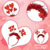 Valentine's Day Heart Headband and Heart-Shaped Glasses Set,with Red Hearts