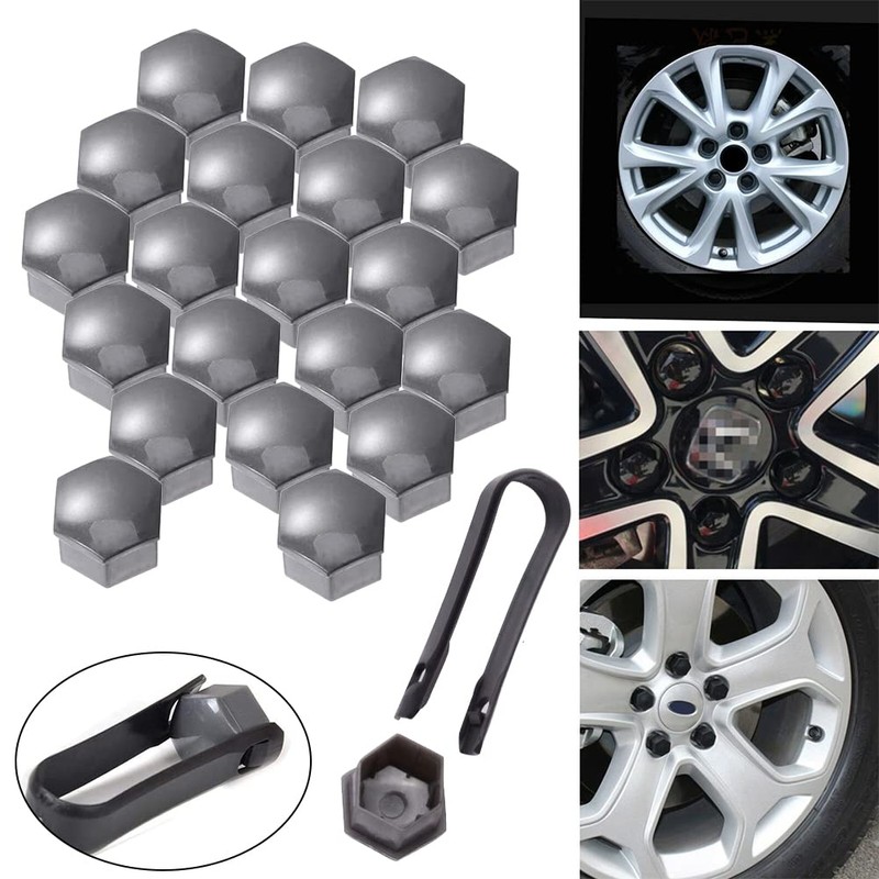 19 mm nut covers, 20 pieces wheel nut caps 19