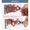 I-EASYDWW, Keyed Hasp Locks, 3 Inch, Twist Knob Keyed Locking