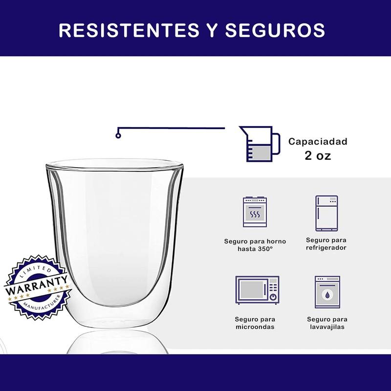 U Chef Juego 4 de vasos de 60 ml de