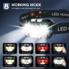 LHKNL Headlamp Flashlight, Lumen Ultra-Light Bright LED Rechargeable Headlight