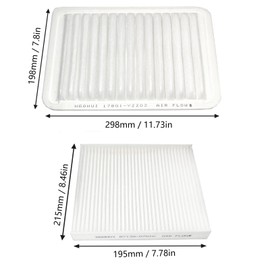 Engine Air Filter & Cabin Air Filter Kit Compatible with Camry 2007-2017 Gas and Venza 2009-2017 Gas, Replaces# 17801-YZZ02, 17801-0H050, 17801-28030 & 87139-07010, CF10285, CP285