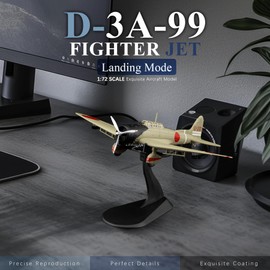 HANGHANG 1/72 Military Model Plane D-3A Type 99 Shipboard Bomber Alloy Fighter Plane Model Model Airplane for Collections and Displays