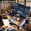 Anyyion 18-inch Tool Box with Removable Tray, Small Parts Box