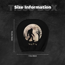 DSSWTP Funny Bigfoot Sasquatch Full Moon Universal Car Headrest Cover Soft Car Seat Head Rest Cover Protector Fabric Head Rest Coverings for SUV Car Truck Auto Accessories 1 Piece