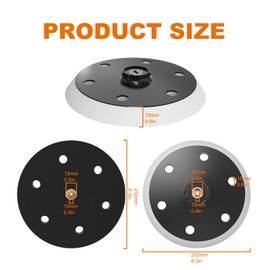 MAXXT 215mm PU White One-Piece Drywall Sander Discs with 6 Holes - Compatible with MAXXT R7202 and Electric Foldable Wall Sander R7202-F