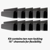 J Channel Desk Cable Organizer by SimpleCord ? 10 Black