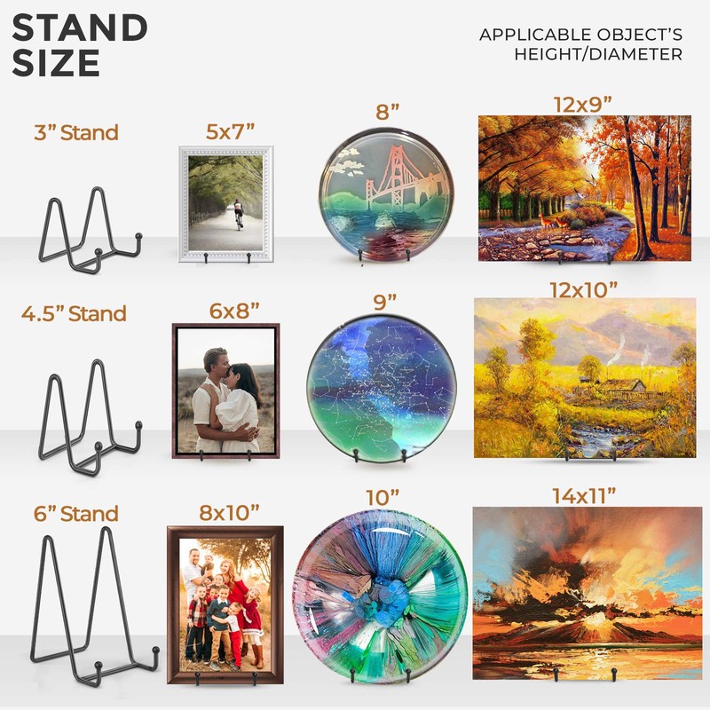 TR-LIFE Plate Stands for Display - 6 Inch Stand +