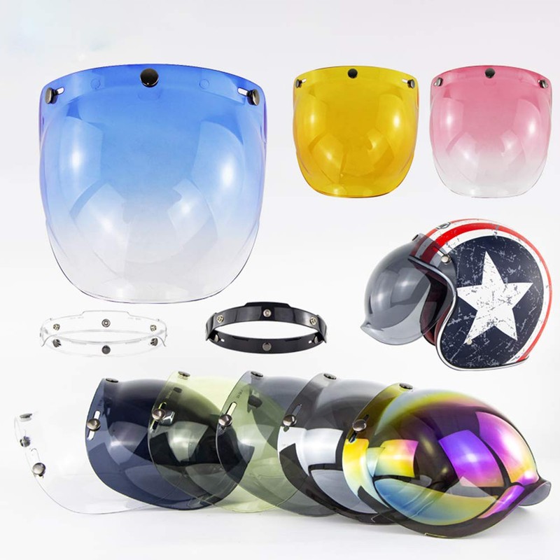 SPYMINNPOO Bubble Shield Helmet, Open Face Helmet, Bubble Visor Motorcycle