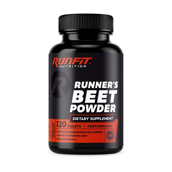 Runner's Beet Powder - Boosts Energy, Endurance & VO2 Max - Natural, Healthy & Long-Lasting Organic Beetroot Powder - Run Faster for Longer - 120 Tablets