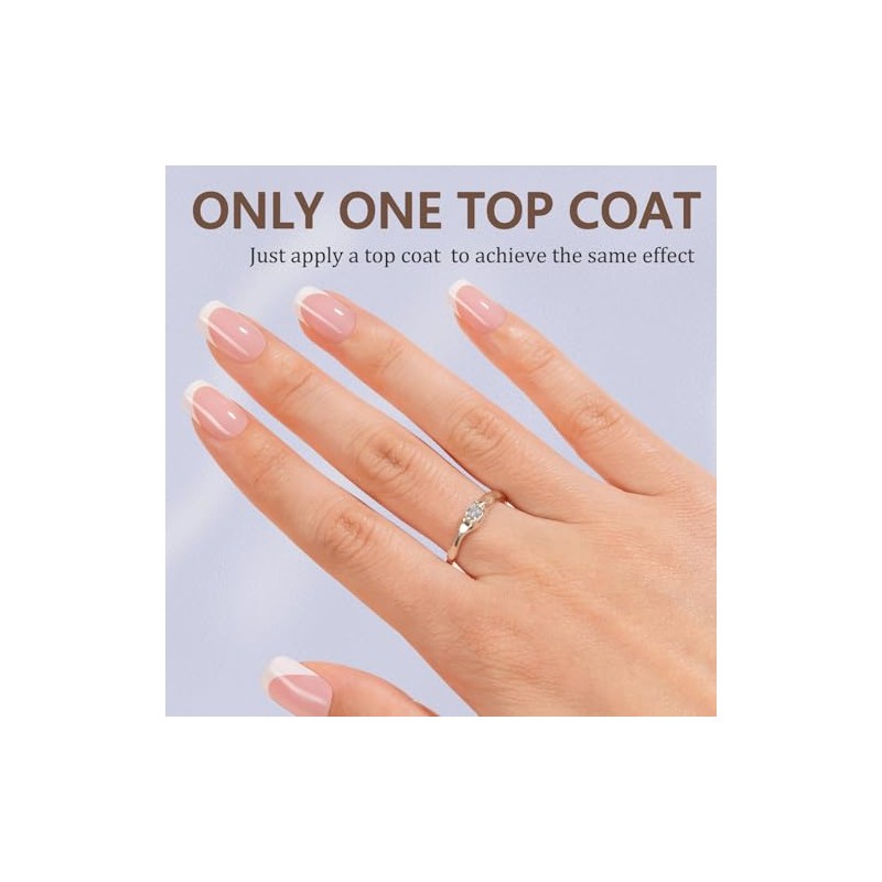 Misssix Puntas De Uñas De Gel Francesas, 150 Piezas De