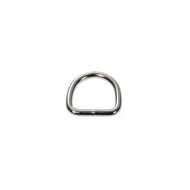 Ganzoo D Ring Made of Steel, Set of 10, 22 mm x 23 mm, Rustproof, Ideal for Working with Paracord 550, Welded Steel, Colour Silver Gloss Brand