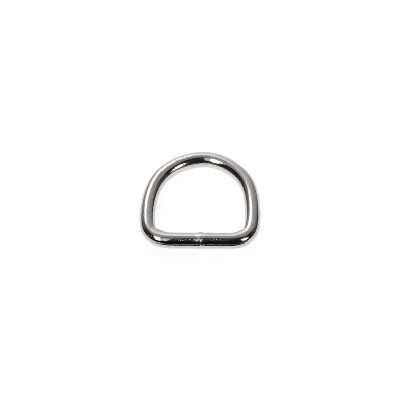 Ganzoo D Ring Made of Steel, Set of 10, 22