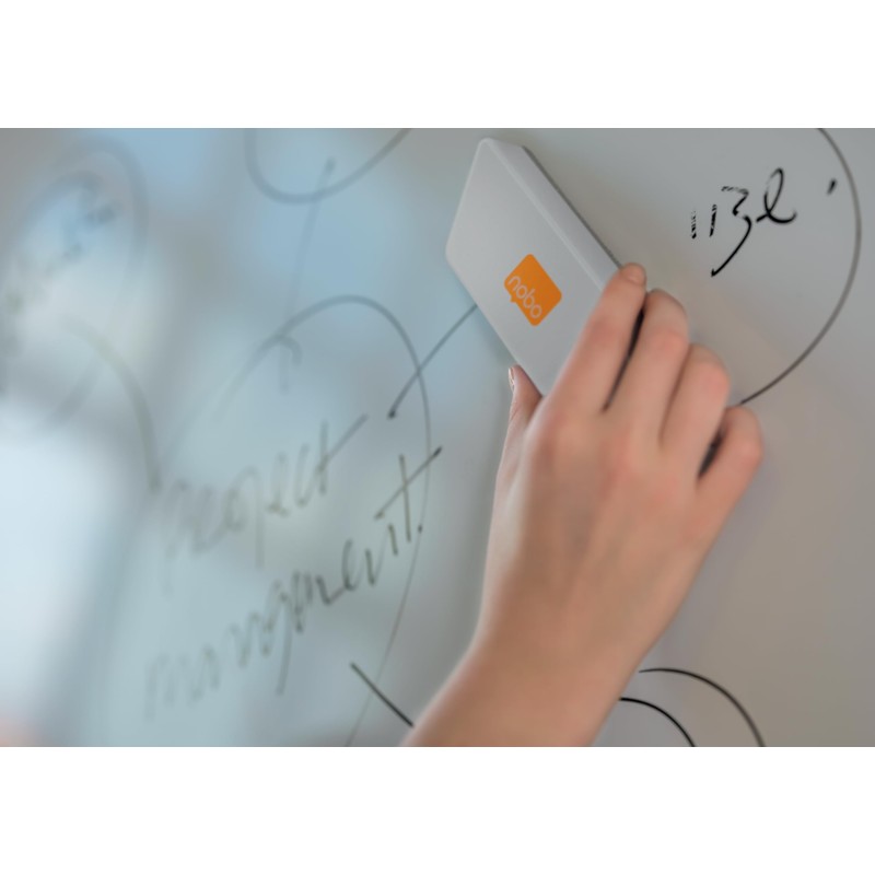 Nobo Microfibre Magnetic Whiteboard Eraser, Includes 1 x Washable Microfibre