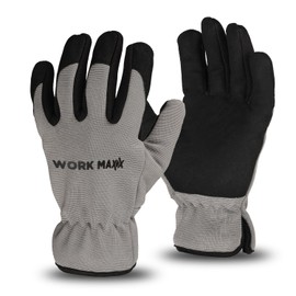 WORK MAXX Thorn-Proof Gardening Gloves – Heavy-Duty Protection for Roses, Thistles & Tough Yard Work (grey, large)