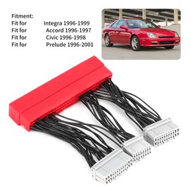 OBD2A to OBD1 Jumper,Car Universal OBD2A - OBD1 ECU Jumper Harness OBD2A Converter ECU Cable Fit for Accord 1996-1997 Civic 1996-1998 Prelude 1996-2001 Integra 1996-1999