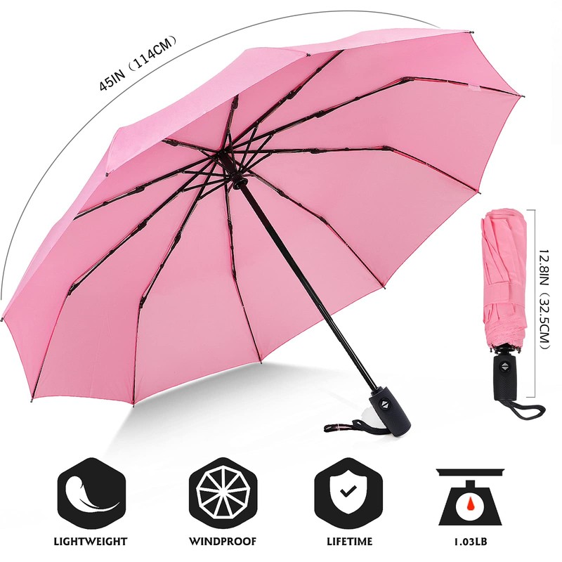 ZOMAKE Small Travel Umbrella Compact Portable Collapsible Umbrellas for Rain,
