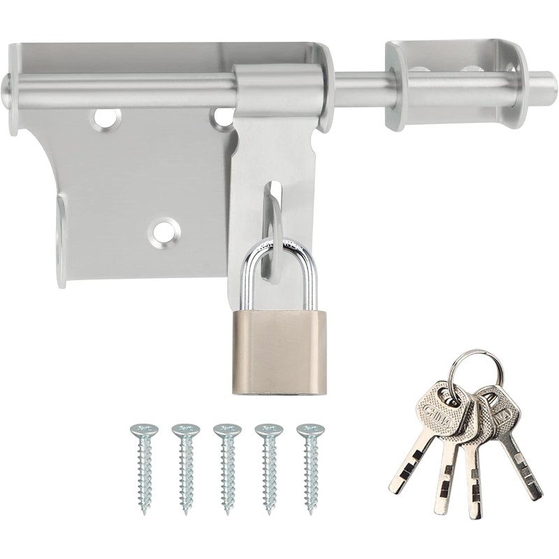 Alise 6 Inch Slide Bolt Gate Latch, Door Lock with