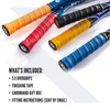Raquex Racket Overgrip Tape - 5 Pack Multicoloured Racquet Over