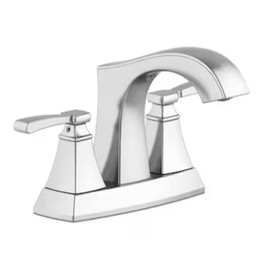 allen + roth Chesler Brushed Nickel 4-in centerset 2-Handle WaterSense Bathroom Sink Faucet with Drain with Deck Plate