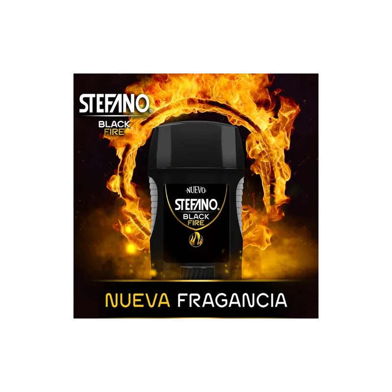 Desodorante En Barra Black Fire Para Hombre 45g Stefano Clavo