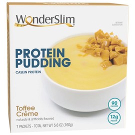 WonderSlim Protein Pudding, Toffee Cream, 90 Calories, 12g Protein (7ct)