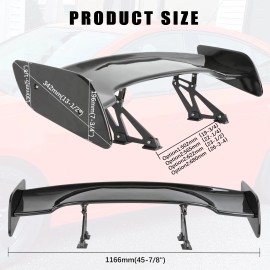 For Hyundai Tiburon 97-08 Glossy 47" Rear Trunk Spoiler Tail Wing Lip Adjustable