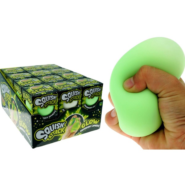 JA-RU Squish Attack Glow in The Dark Stress Ball (24