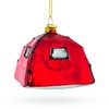 Cozy Camping Tent Blown Glass Christmas Ornament